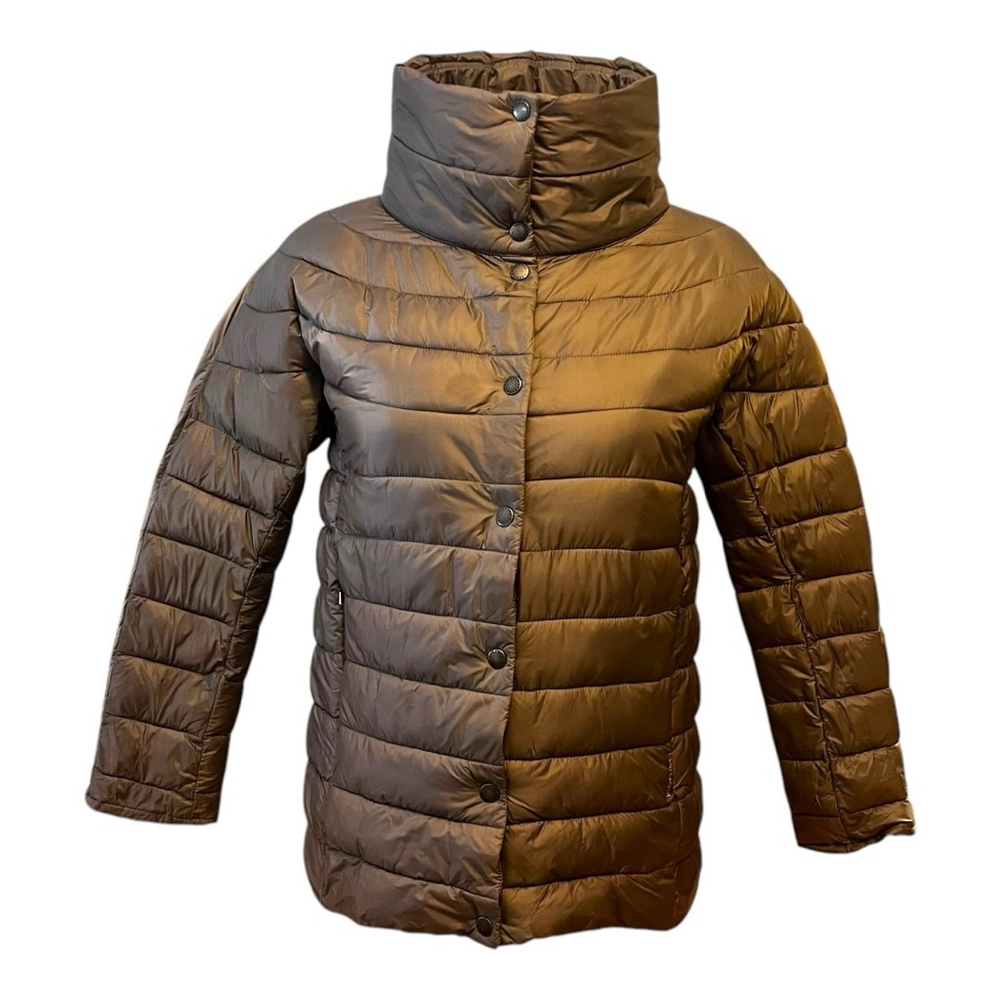 Women's Barbour Aerielle Quilted Puffer Jacket, Size 6-8 (S), Taupe